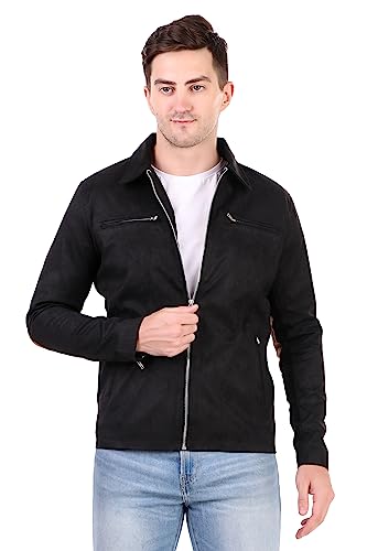 Image of Leather Retail Men's Suede Faux Leather Jacket