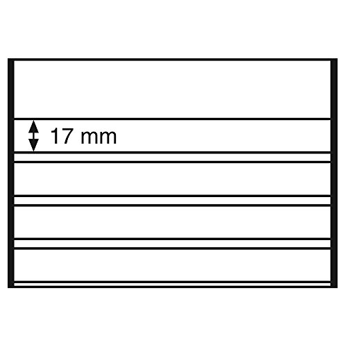 Fichas standard PVC Leuchtturm 341465 hojas con 3 bandas transparentes 100 unidades