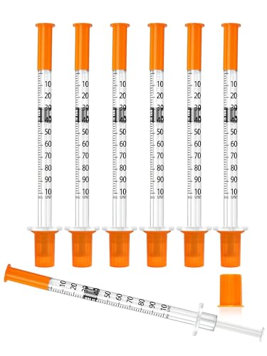 1mL/cc 30G 5/16-Inch 8mm Lab Syringe, Individually Wrapped, Scientific Use, Pack of 20