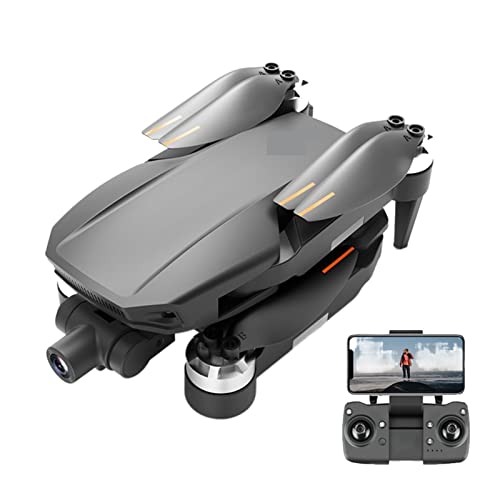 Drone Drone Profesjonalna kamera 4K HD Gimbal Dron Bezszczotkowa fotografia lotnicza WiFi FPV GPS Składane RC Quadcopter Drony (Kolor: bezszczotkowy-szary-4K-3B Rozmiar: 1) (Bezszczotkowy szary)