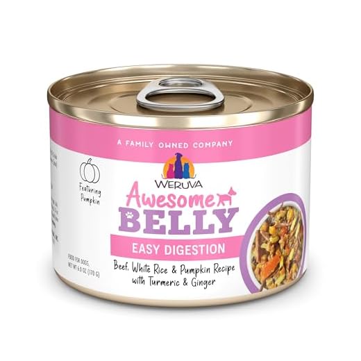 Weruva Awesome Belly Wet Dog Food, Beef & White Rice, 6oz Can (Pack of 8)