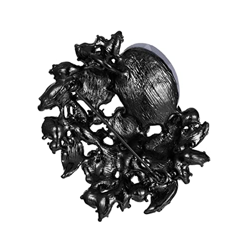 Image of EVER FAITH Rhinestone Crystal Party Flower Leaf Vine Brooch