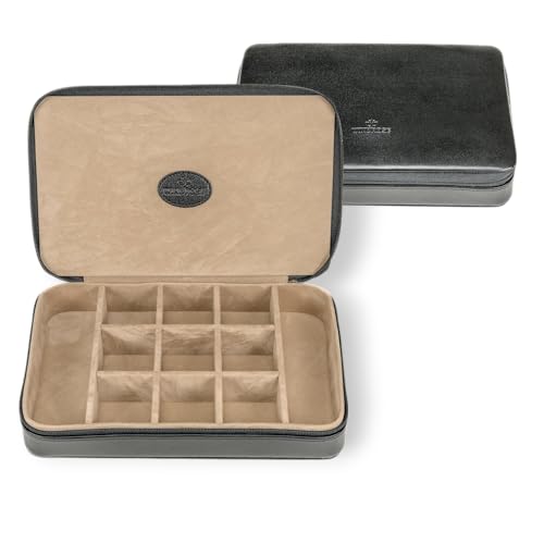 Windrose Merino Caja para joyas joyero 23 cm negro