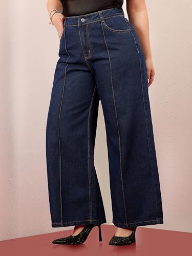 Image of Miss Chase A+ Women's Bootcut High Rise Regular Length Stretchable Denim Jeans