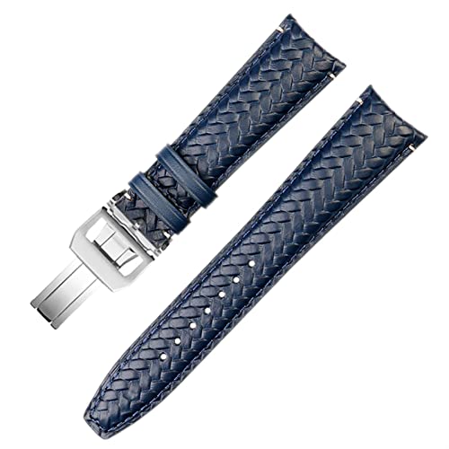Bracelet de montre 22mm en cuir de vache tissé pour IWC Portugaise