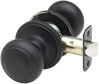 Copper Creek CK2020BC Colonial Door Knob, Passage Function, 1 Pack, in Black