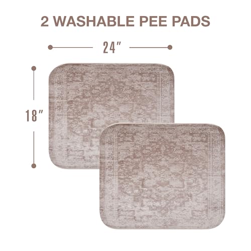 Image of PUPIBOO Washable Pee Pads for Dogs and Cats - Super Absorbent Reusable Puppy Training Pads - 100% Waterproof, Leak-Proof & Non-Slip Whelping Pads for Pet Housebreaking