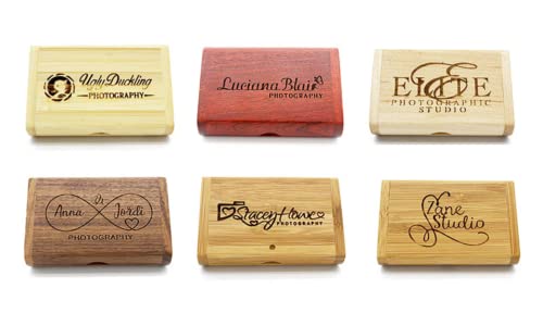 Clé USB gravée en bois de noyer massif 128GB, coffret artisanal luxe