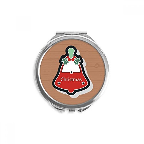 Miroir de poche cloches de Noël accessoire beauté miroir rond compact mini