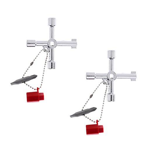 Homyl 2 pçs 5 em 1 Chave de Interruptor Cruzado Estilo Chave Triângulo Quadrado Armário Elétrico