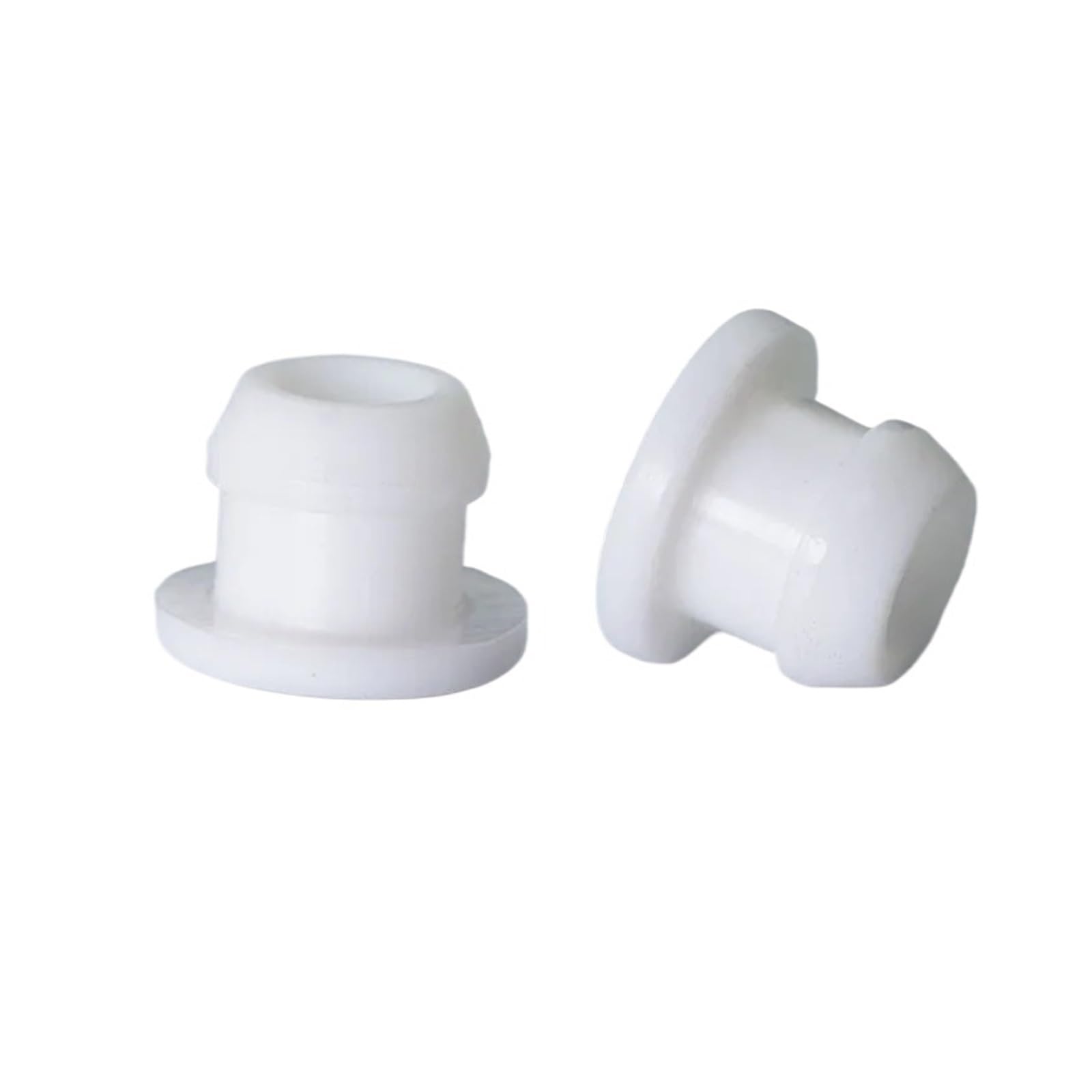 Silicone Rubber Hole Plug, 2.5mm~50.6mm Silicone Snap On Plug, Rubber Hole Cap, Round Pipe End(White,5.5mm-10Pcs)