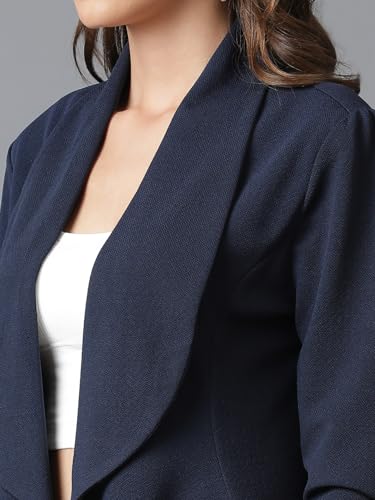 Image of KOTTY Women's Solid Relaxed Fit 3 /4 Sleeve Co-ord Blazer and Trouser Set.