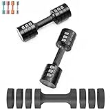 Adjustable Dumbbell Set of 2, M MANUEKLEAR Hand Weights Dumbbells Pair Free Weight Fast Adjustable f