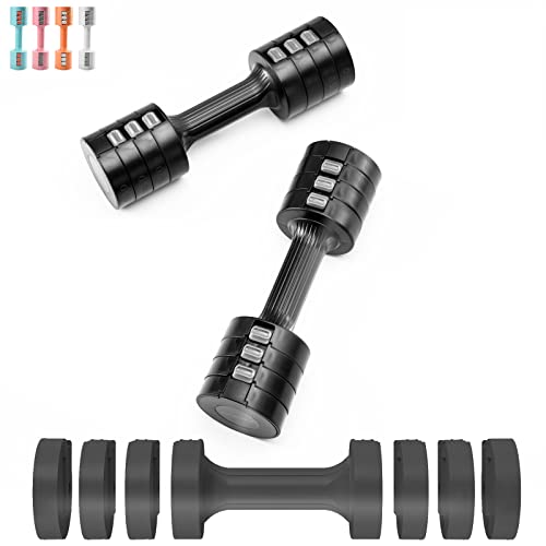 Adjustable Dumbbell Set Of 2, M Manueklear Hand Weights Dumbbells Pair Free Weight Fast Adjustable For Women Men Workout Exercise Strength Training For Home Gym Fitness (5.5Lbs Each/11Lbs Pair) #TOP10