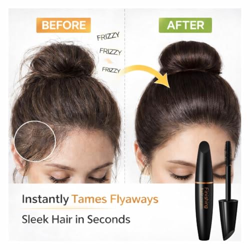Image of BestLand 2 Pcs Hair Finishing Stick, Hair Mascara Flyaway Hair Tamer Stick, Refreshing Not Greasy Feel Shaping Gel, Wax Fixer for Bangs, Edges, Frizz and Baby Hairs Control, Slick Back Hair Product