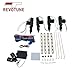 REVOTUNE Universal 4PCS Car Power Door Lock Actuator Kit with 2 Remote Controls 12V Keyless Entry System for Central Locking Conversion - Black