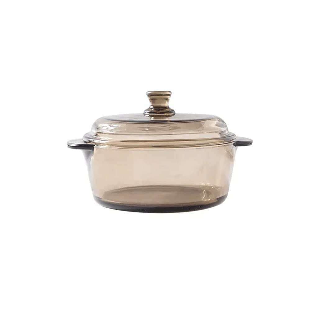 XYIANG Salad Bowl Creative Binaural Transparent Glass Large Bowl Household Tableware Instant Noodle Bowl Salad Bowl Large Soup Bowl With Lid Soup Basin Dessert Snack Bowls (Medium)