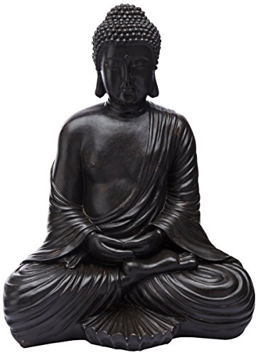 Oriental Furniture 17" Japanese Sitting Buddha Statue