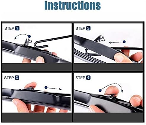 Miniatura 7 de Limpiaparabrisas delantero de automóvil compatible con Kia Soul MK2 2014-2019 parabrisas limpio ventana coche lluvia cepillos naturaleza 24 + 20