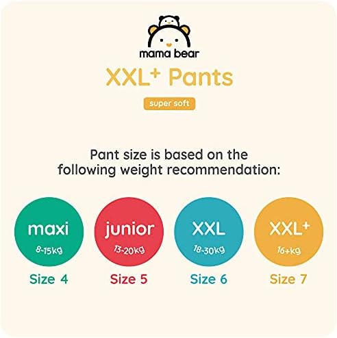 Amazon Brand - Mama Bear - 64 XXL+ Nappy Pants - Size 7 (16+)