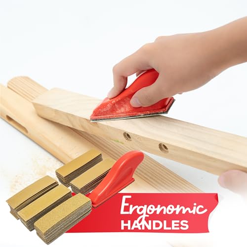 XFasten Micro Sander Kit 3.5” x 1” Mini Detail Sander Sandpaper Kit 80 120 180 240 400 Grit 100 PCS Sand Paper for Wood Furniture, Woodworking and Small Projects - Image 6