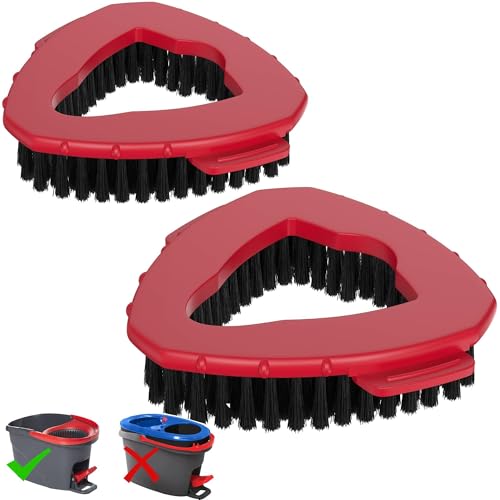 Ceeyoll 2pcs Cabezal de Cepillo para Fregona,Accesorios para Fregonas Cabezas de Fregona de Repuesto,Fregona Cabezal de Repuesto Triangular de Cerdas Duras para Baño y Cocina.