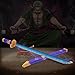 Anime Swords Building Blocks Set, 22.8in Piece One Cosplay Pirate Samurai Zoro Yamato Sword Building Kit with Scabbard & Stand Compatible with Lego, Top Japanese Famous Katana Sword Toy