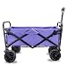 Produktbild H.yina Faltbarer Gartenwagen Festwagen für hohe Beanspruchung Lastwagen-LKW-Transportwagen Zusammenklappbar mit Bremsrädern, 90 kg Tragkraft, D: Lila
