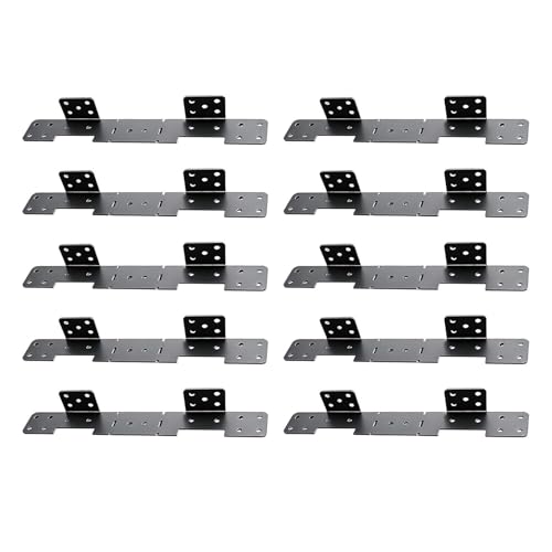 Soporte de cuerda de escalera, 10 piezas de conectores de montaje de vigueta ajustables, soportes de conexión para jardín, patio, granja, sótano, hogar, apartamento, ático
