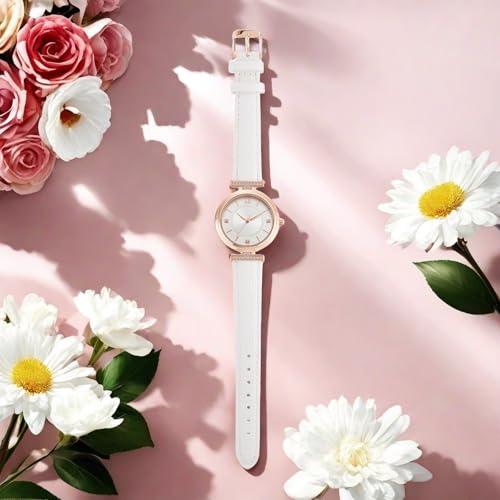 Damen Uhren Leder Quarzuhr wasserdichte Mode Armbanduhr für Frauen Damen Mädchen Daily Life Travel Date Uhr – Bild 5