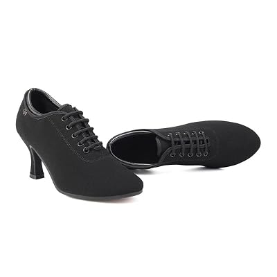 AOQUNFS Women Latin Ballroom Dance Shoes Lace-up Modern Salsa Practice Dance Shoes,Model ZYX305