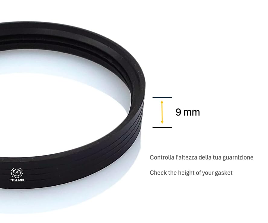TYGERIX® Set of 2 Silicone Gaskets DN 220 mm (8.66 inch) Diameter for Flues, Black - Image 2