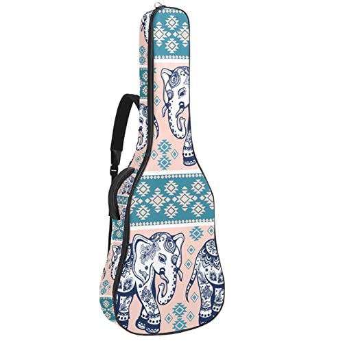 Sac à dos guitare acoustique imperméable 42,9" rembourré motif pieuvre
