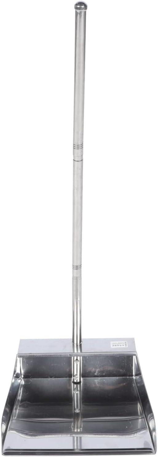 SAFIGLE Stainless Steel Dustpan for Effective Home Cleaning and Refuse Collection Duty Household Dustpan with Long Handle, Ideal for Home, and Garage Cleaning