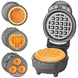 4-in-1 Mini Bites Maker piatti di cottura, ciambelle, waffle e pancake, mini piccolo, nero (1)
