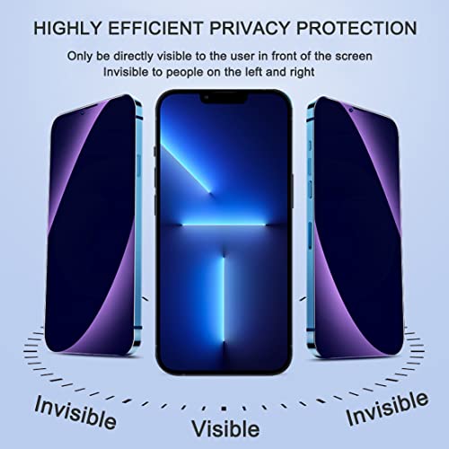 Soopur [2 Pack Compatible With Iphone 13 Pro Max & Iphone 14 Plus Anti Blue Light Privacy Screen Protector 6.7", Scratch Resistant, Anti-Shatter Tempered Glass Film, Rounded Edge Full Coverage #TOP1
