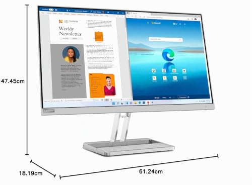 Lenovo L27i-40 | Moniteur Full HD 27" | 1920 x 1080 | 100 Hz | 300 nits | Temps de réponse 4 ms | HDMI | VGA | AMD FreeSync | Gris