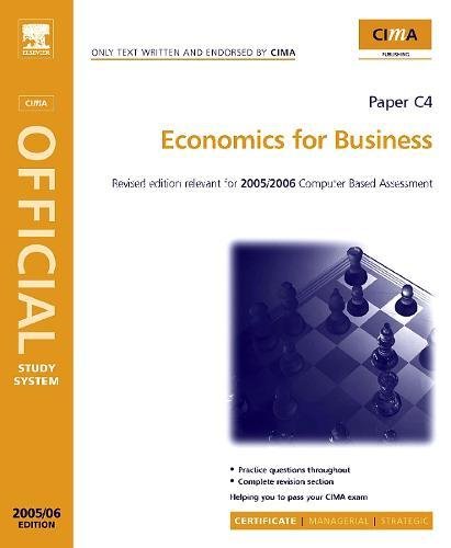 Buy CIMA Study Systems 2006: Economics for Business (CIMA Study System Series-Certificate Level) — BookShops.in