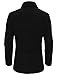 TAM WARE Men's Stylish Large Lapel Double Breasted Pea Coat TWCC16-BLACK-US L