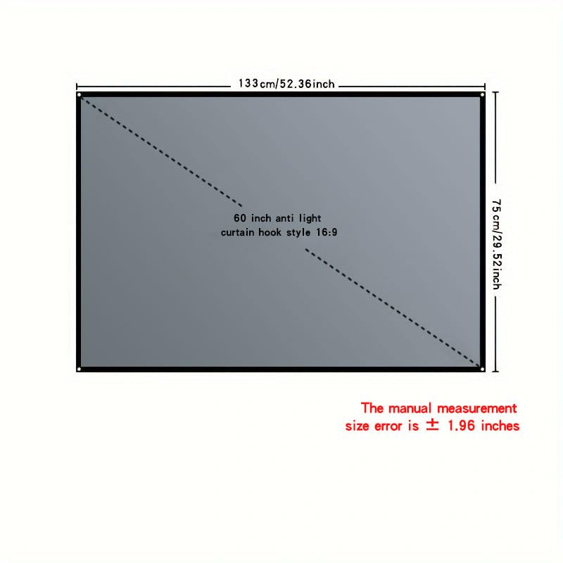 Pantalla de proyección para cine HD 60 pulgadas miniatura 2