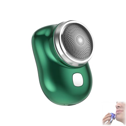 Lureza Shaver - Lureza Mini Shaver, Compact and Portable, High-Performance Fashion Shaver, Pocket Size Portable Electric Shavers for Men(Green,Base)
