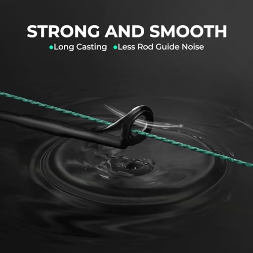 KastKing Linha de pesca trançada Superpower ColorShield, verde musgo, 13,6 kg, 300 jardas
