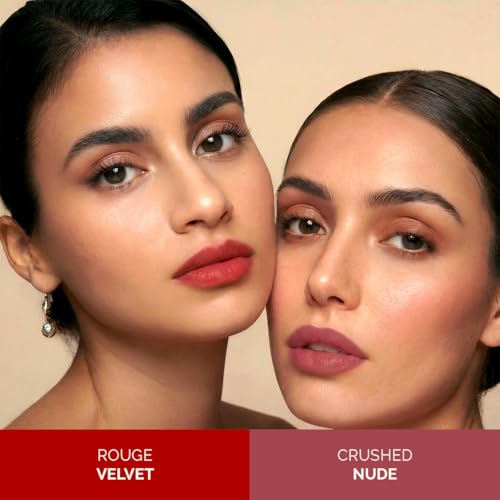 Image of Mamaearth Luxe Matte Longstay Lipstick Pack of 2 - The Luxe Edit |16 hrs* Long Stay | Made Safe Certified | Smudge Proof | Valentine Edit | For Her