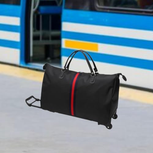 Rolling Duffel Bag Folded Luggage Weekender Bag for Weekends Away Business Trips, 50 cmx22 cmx35 cm2