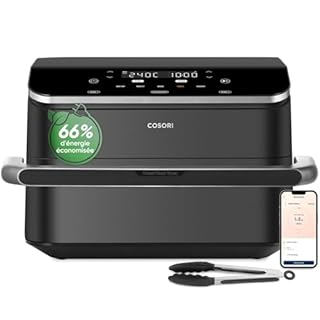 COSORI Air Fryer 10L Twinfry, Friteuse sans Huile Double Résistance, Airfryer à Dual Zone Avec Séparateur Amovible, 5-en-1, Grande Capacité, Cuisson optimale, 40℃-240℃, Contrôle Smart via App
