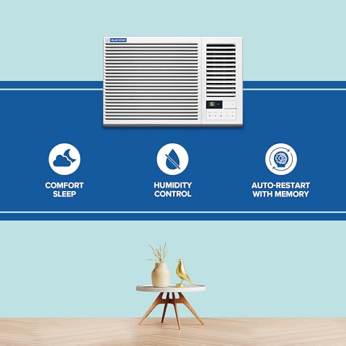 Image of Blue Star 1.5 Ton 3 Star, New Star Rated, Inverter Window AC (Copper, 2 Way Swing, Multi Sensors, Blue Fins, Self Diagnosis, WIA318GXU, White)