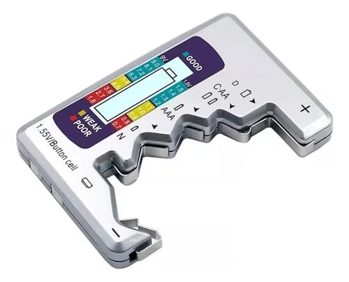 Testador De Bateria Digital Prata Testadores De Carga Verificador De Carga Ferramenta De Teste De Capacidade Qualidade De Bateria Para Pilhas De Tipo Botão AA AAA 9V 1.5V