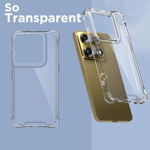 Image of Amazon Basics Back Cover for Motorola Moto Signature 5G PC + TPU Clear Transparent Raised Edges Shockproof Protective Phone Bumper Case (Transparent)