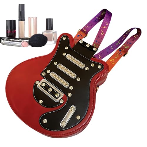 Bolso de guitarra de PU con cremallera y gran capacidad ideal para diario