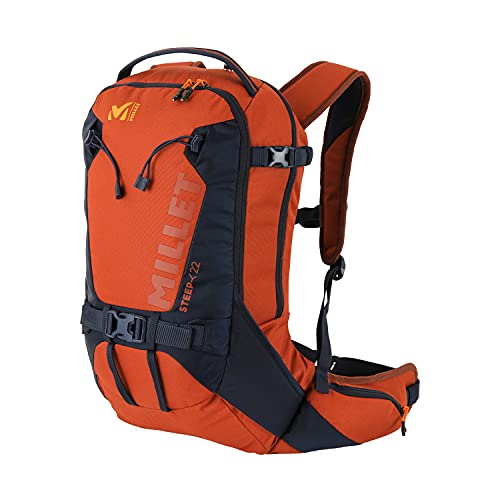 MILLET – Steep 22 – Sac à Dos Mixte pour Ski Freeride – Volume de 22 L – Orange/Bleu Orange/Bleu (Rust/Saphir) Taille Unique